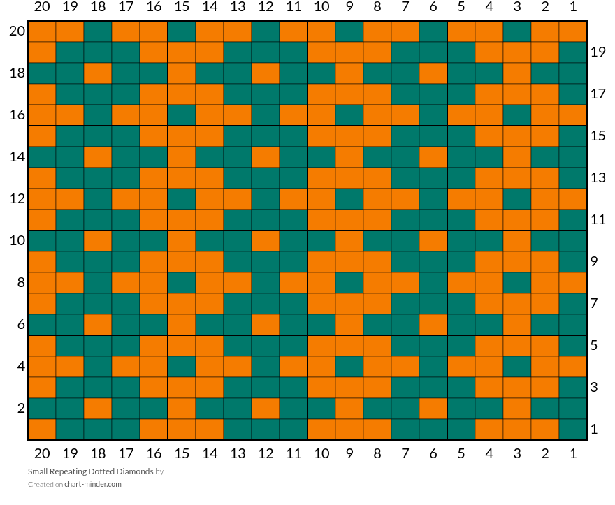Small Repeating Dotted Diamonds