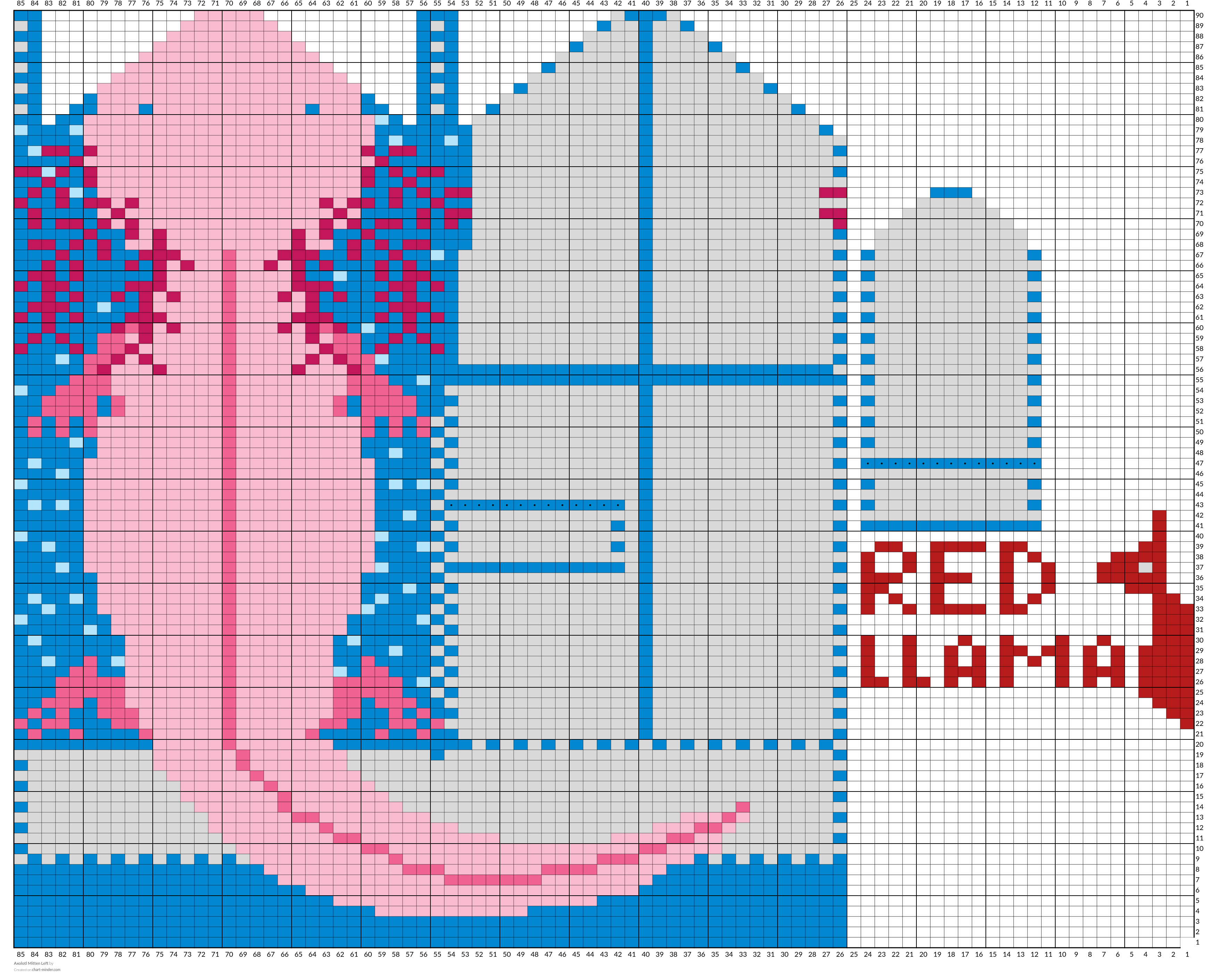 Axolotl Mitten Left