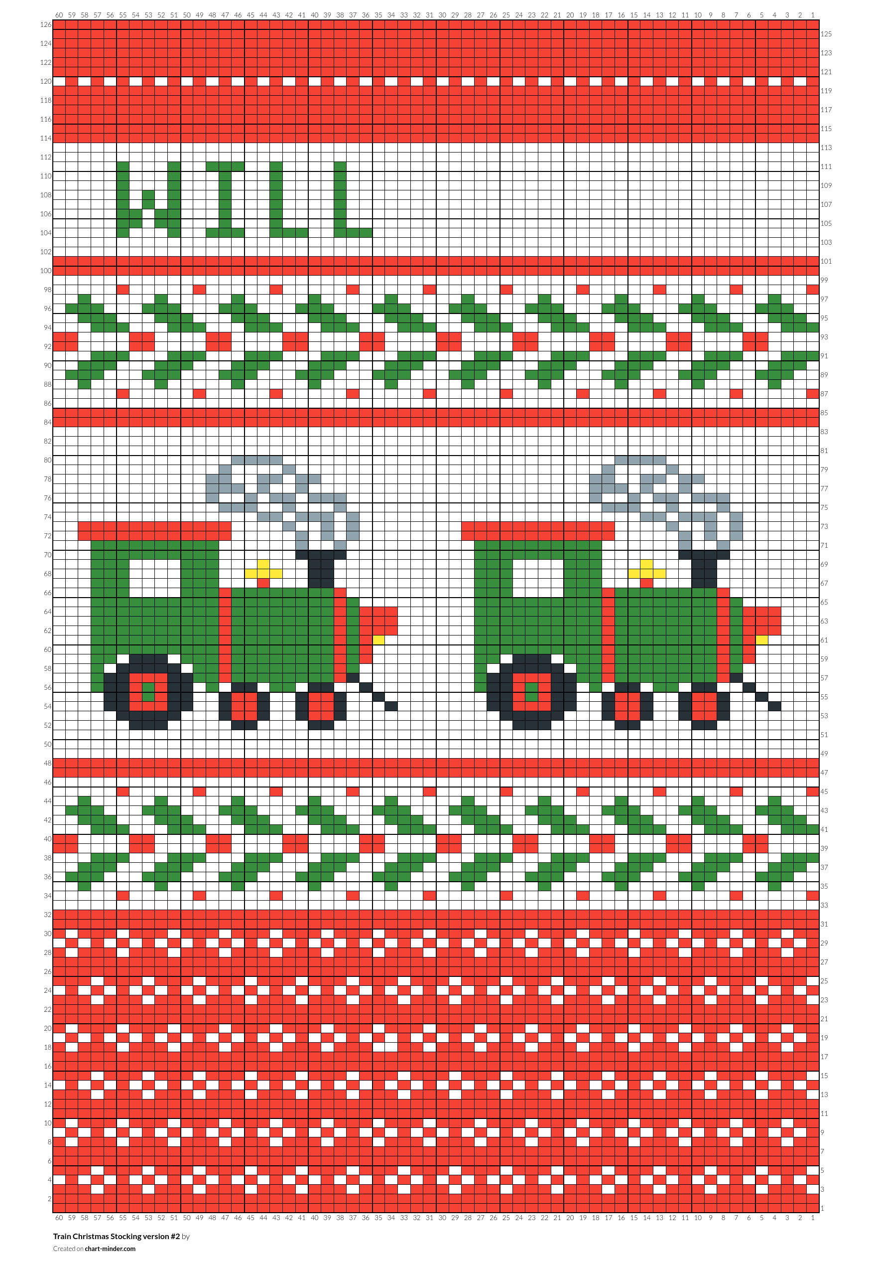 Train Christmas Stocking version #2