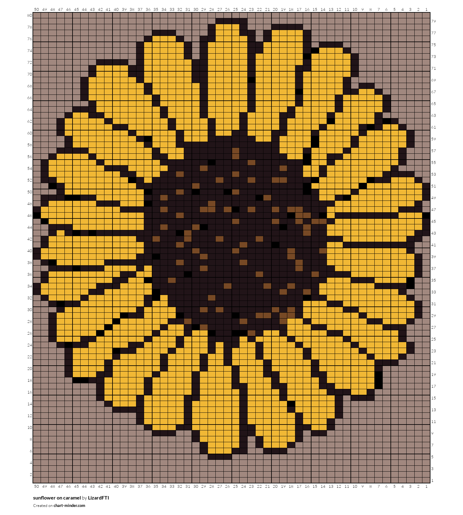 sunflower on caramel