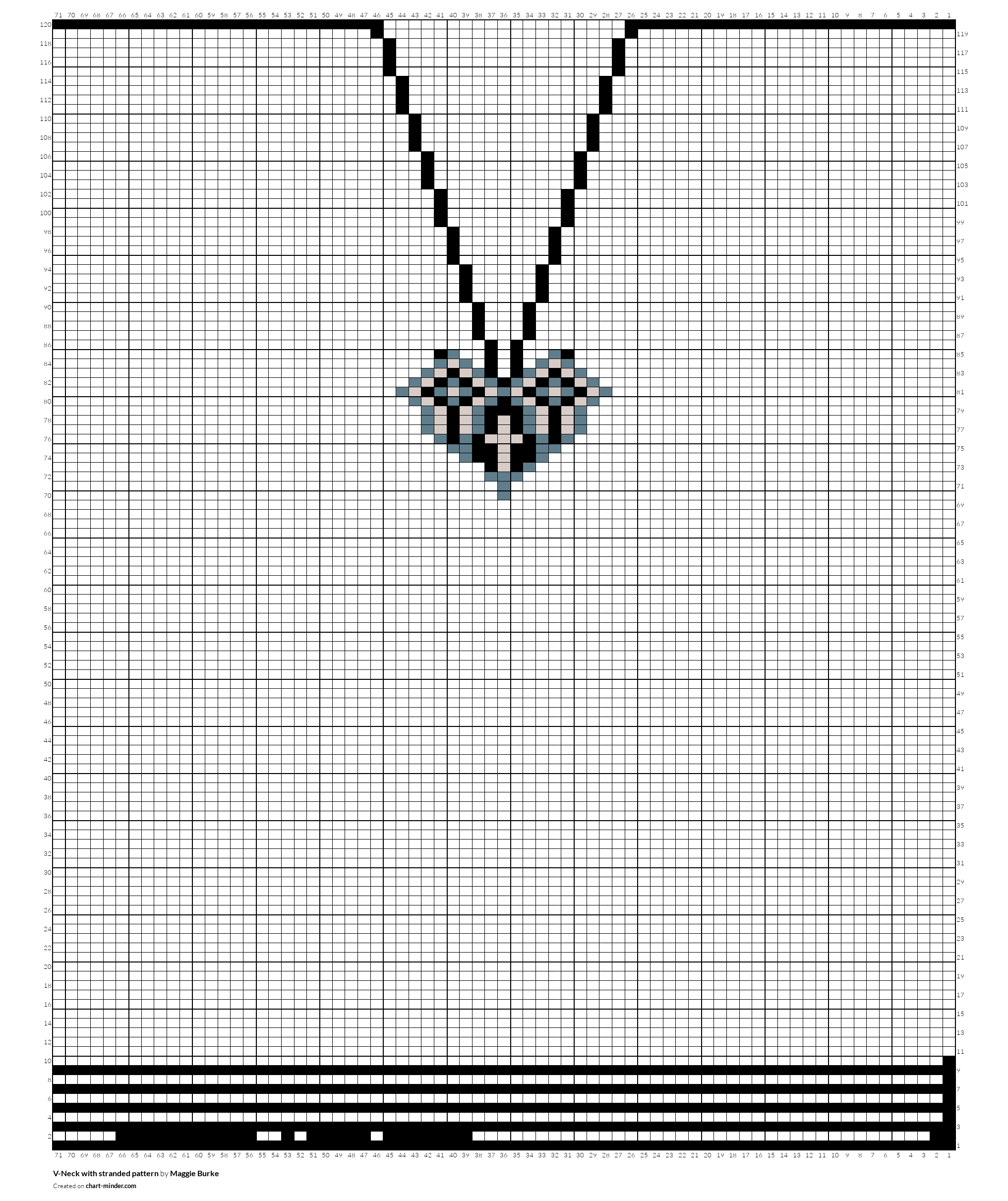 V-Neck with stranded pattern