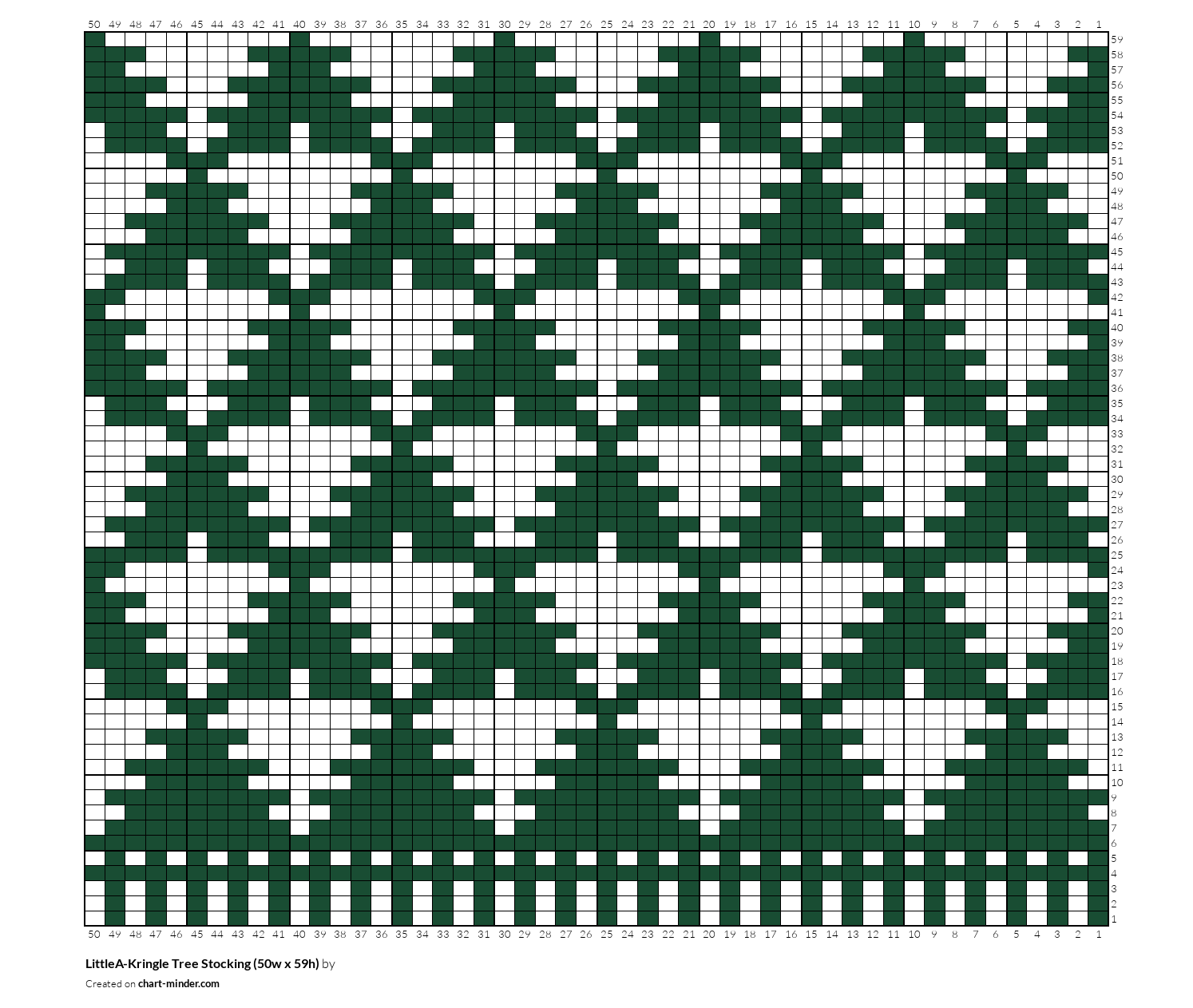 LittleA-Kringle Tree Stocking (50w x 59h)