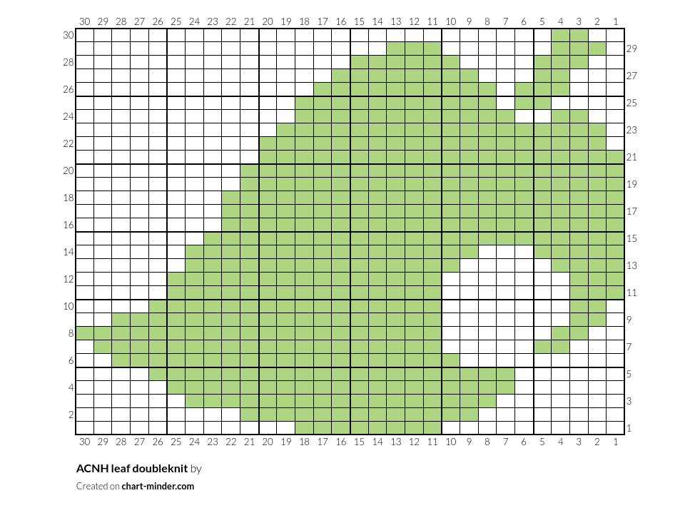 ACNH leaf doubleknit