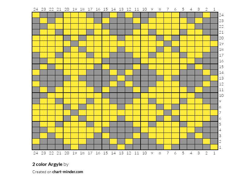 2 color Argyle