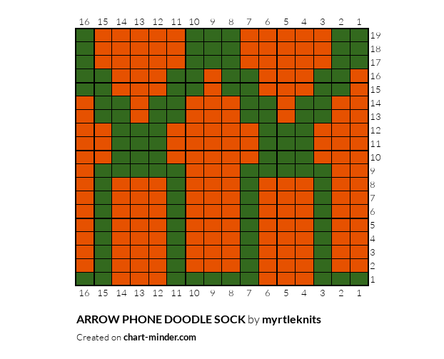 ARROW PHONE DOODLE SOCK