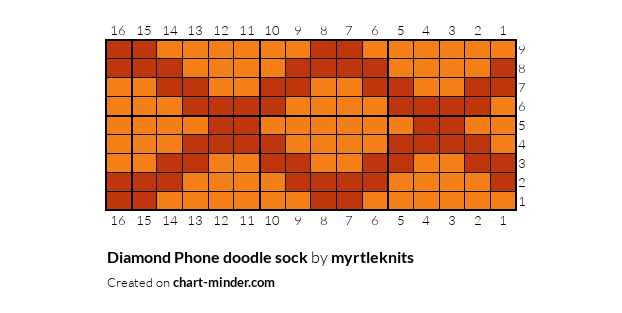 Diamond Phone doodle sock