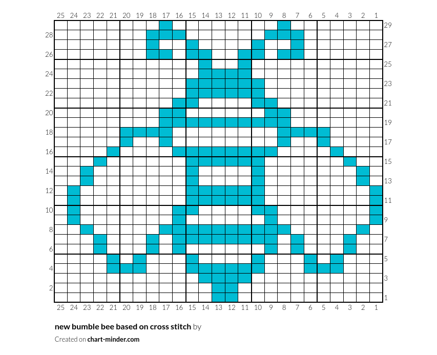 new bumble bee based on cross stitch