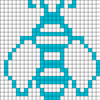 new bumble bee based on cross stitch