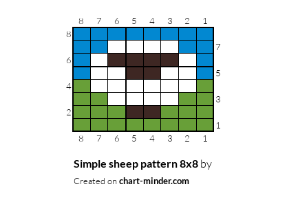 Simple sheep pattern 8x8
