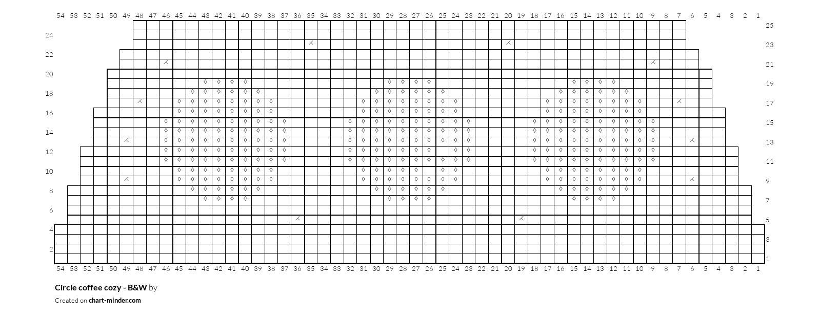 Circle coffee cozy - B&W