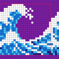simple great wave, repeating