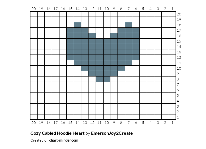 Cozy Cabled Hoodie Heart