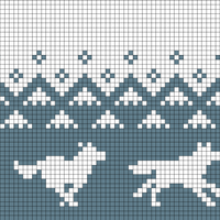 Copy of Running Wolves Wolf (50 stitches)