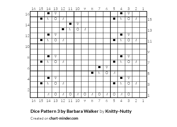 Dice Pattern 3 by Barbara Walker