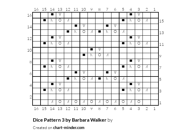 Dice Pattern 3 by Barbara Walker