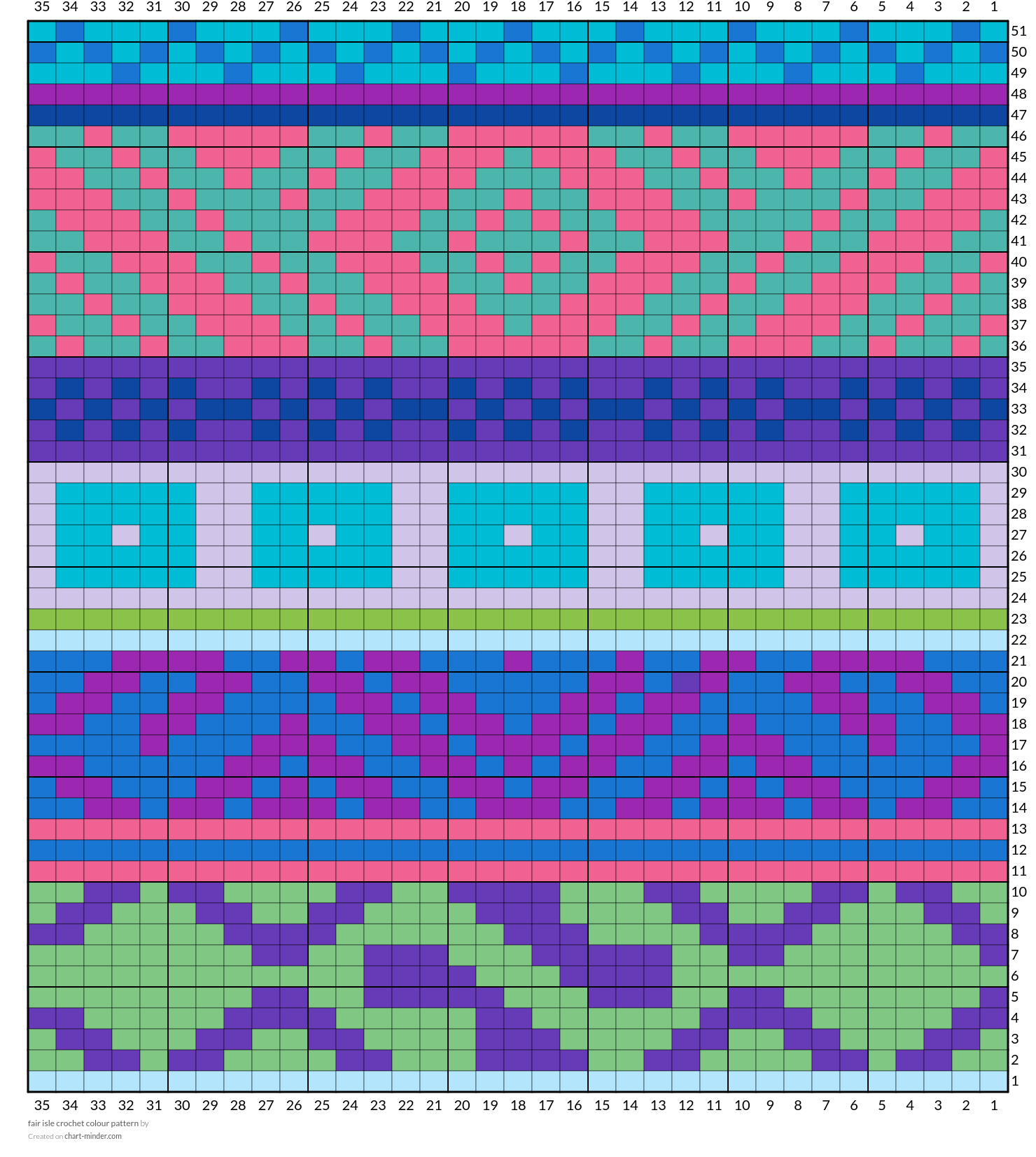 fair isle crochet colour pattern