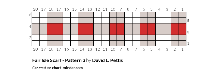 Fair Isle Scarf - Pattern 3