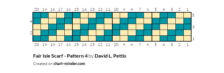Fair Isle Scarf - Pattern 4