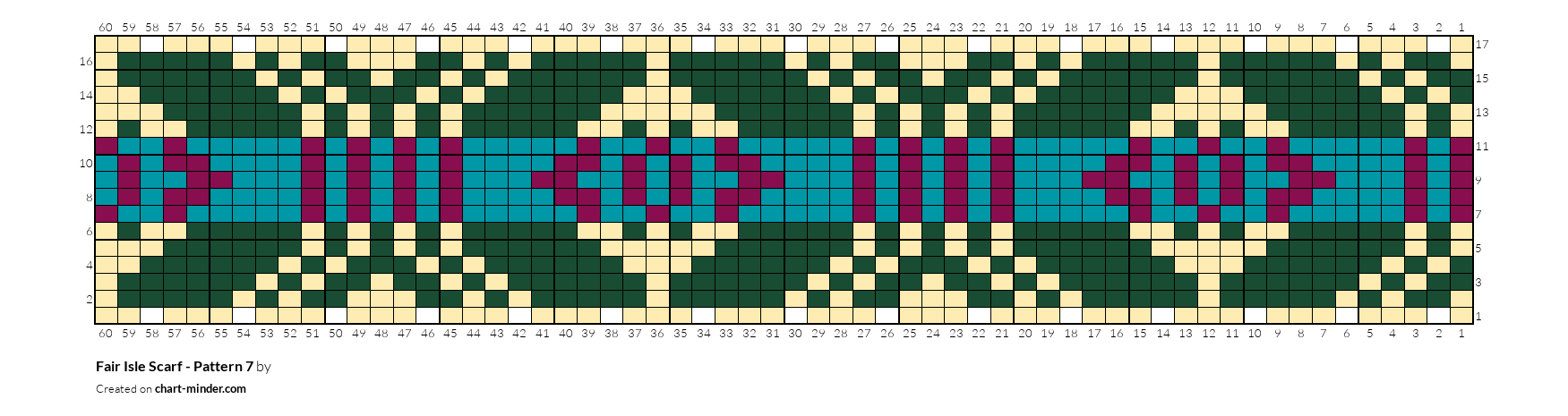 Fair Isle Scarf - Pattern 7
