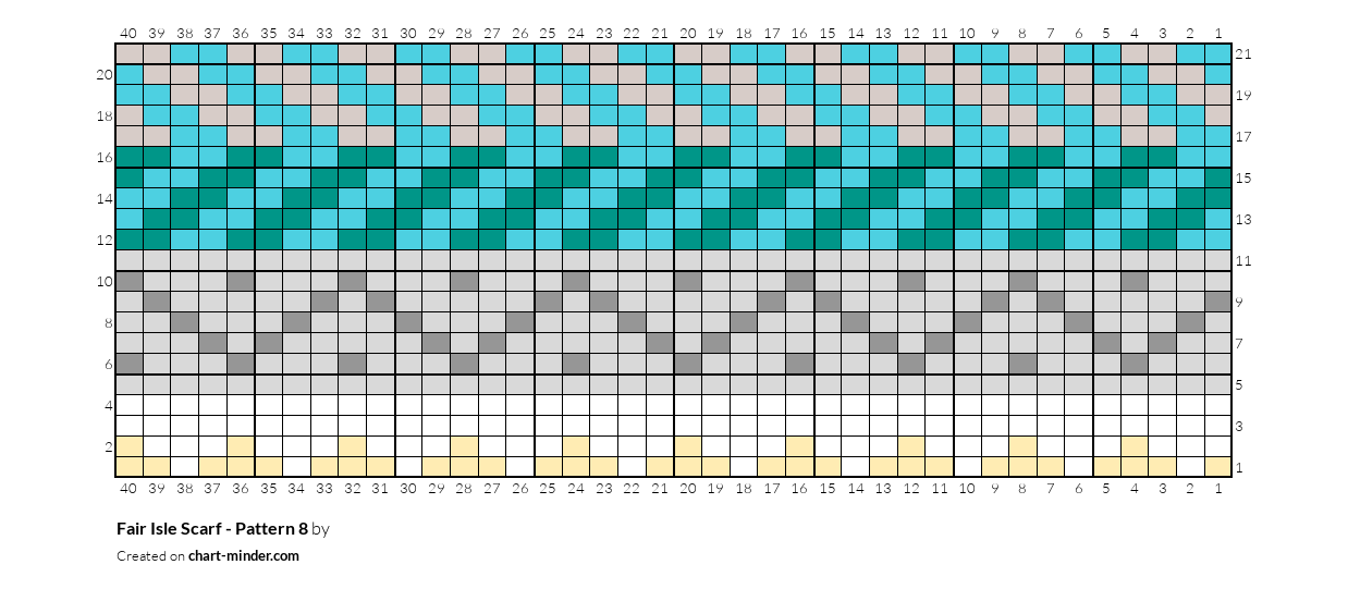 Fair Isle Scarf - Pattern 8