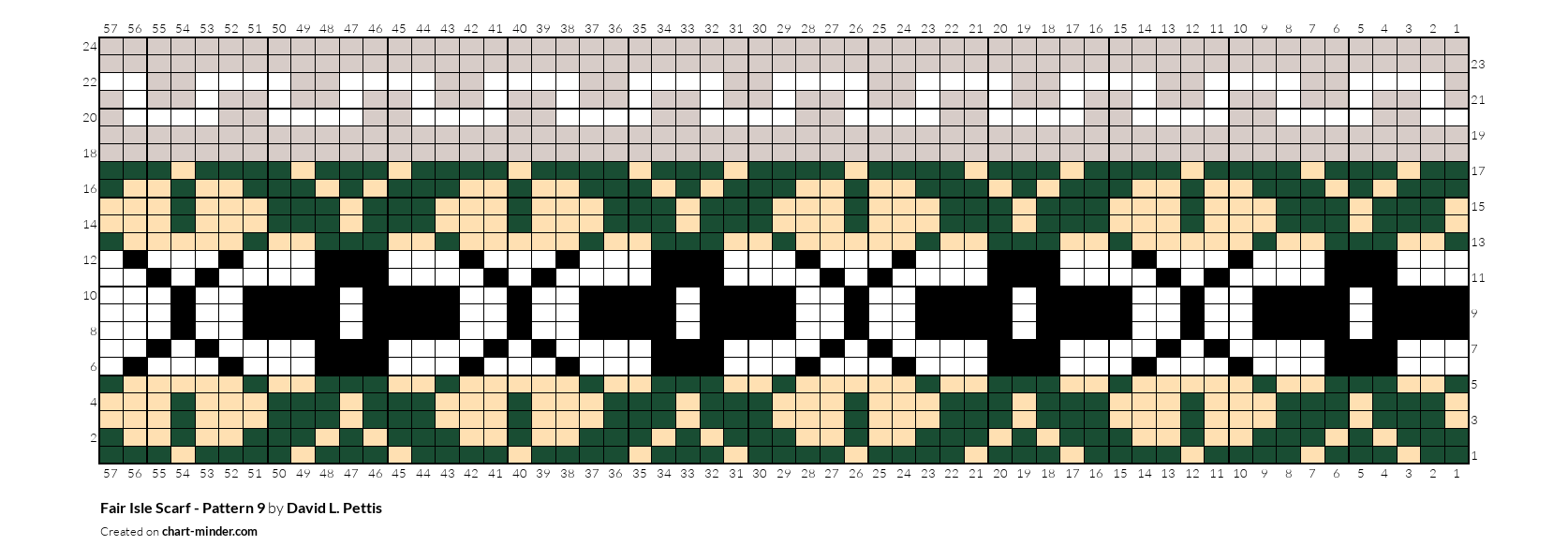 Fair Isle Scarf - Pattern 9