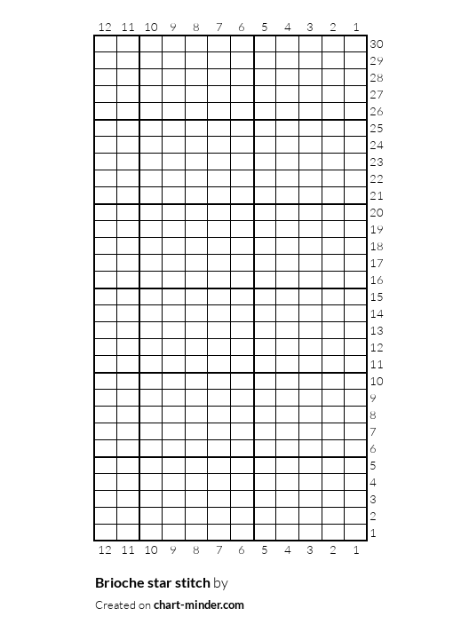 Brioche star stitch by ZephyrInTheOsiers Chart Minder