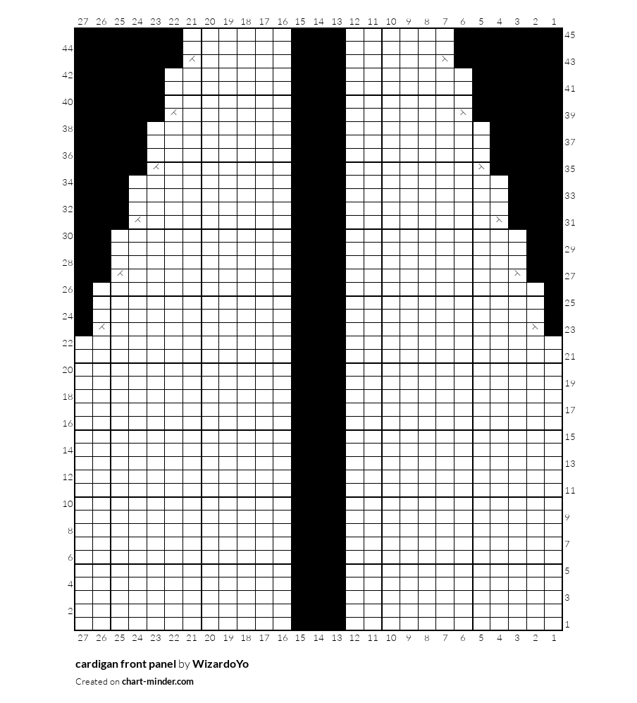 cardigan front panel