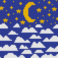 moon clouds and stars