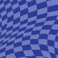 BLUE wavy checkered top