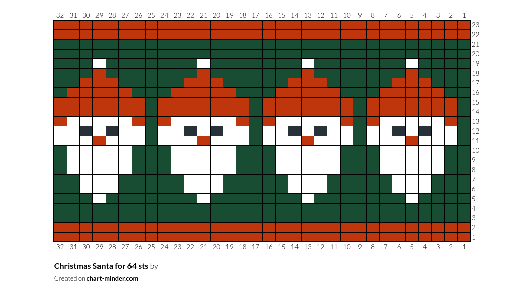 Christmas Santa for 64 sts