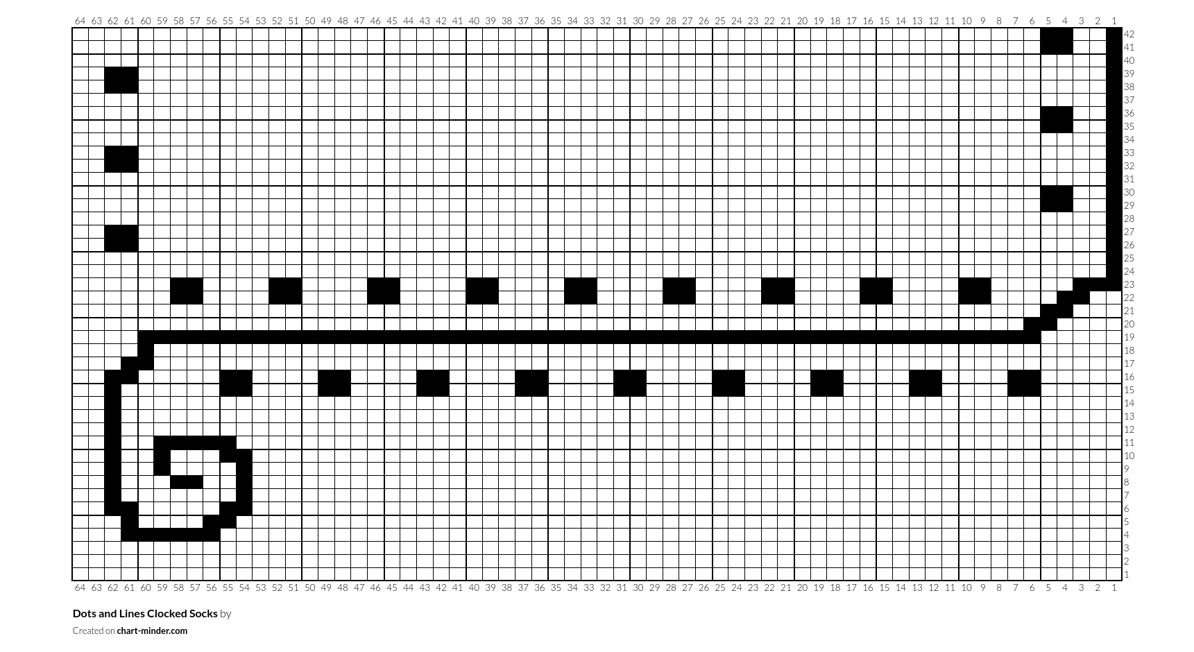 Dots and Lines Clocked Socks