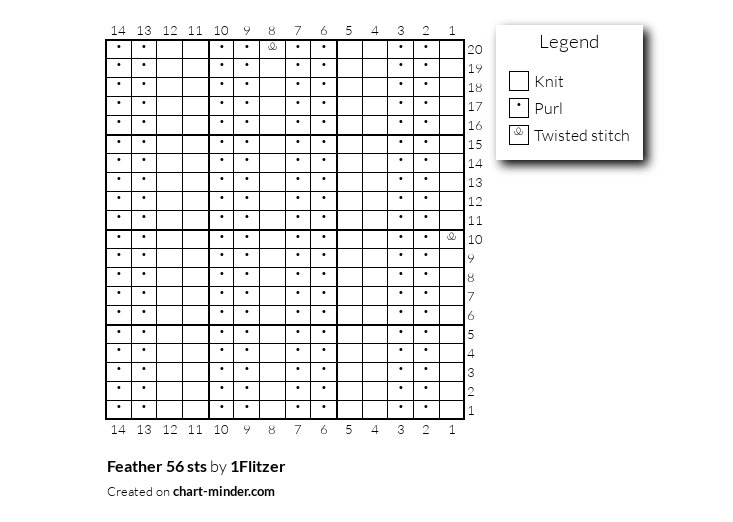 Feather 56 sts