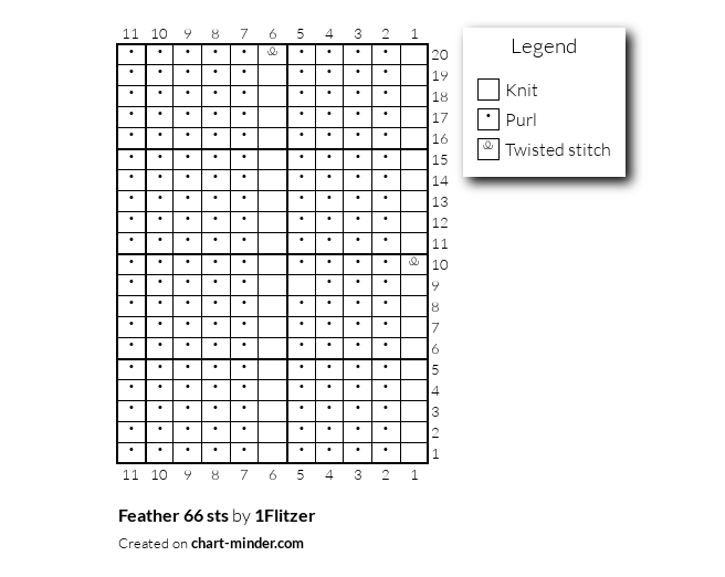 Feather 66 sts