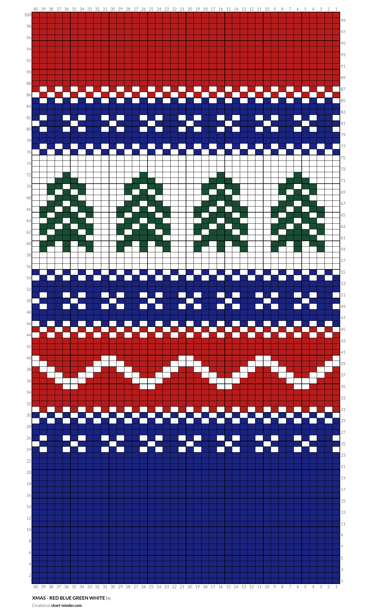 XMAS - RED BLUE GREEN WHITE