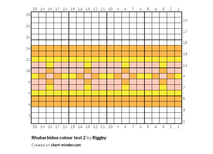 Rhubarbidoo colour test 2