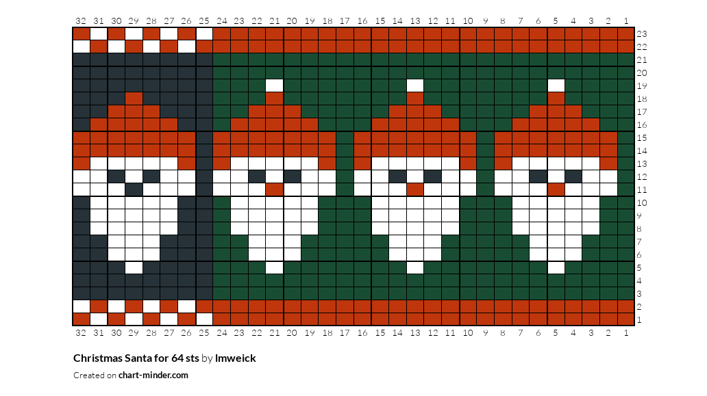 Christmas Santa for 64 sts