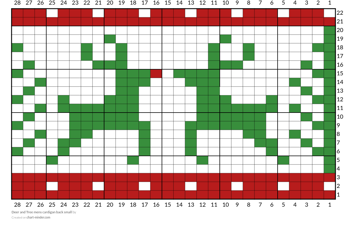 Deer and Tree mens cardigan back small