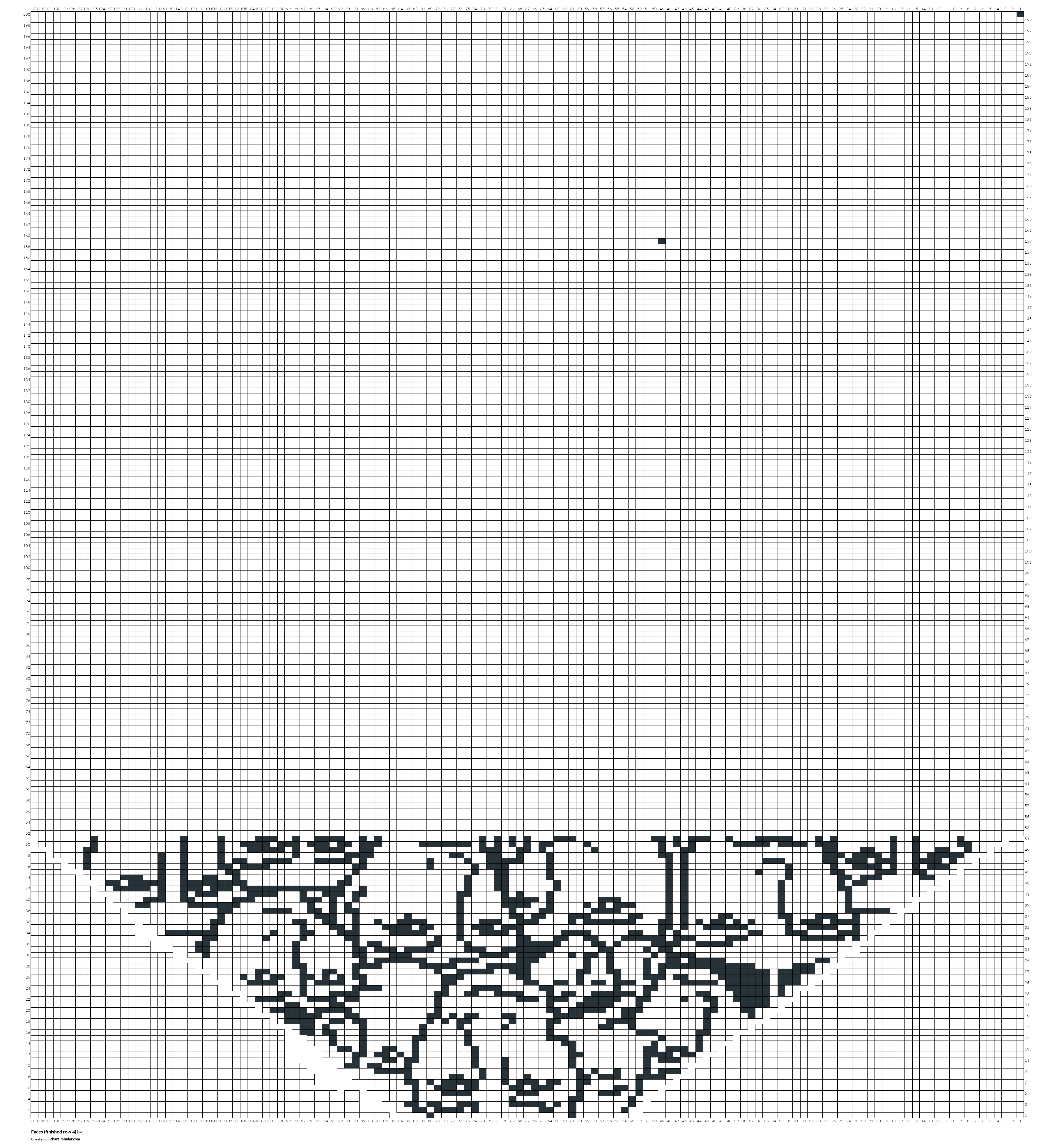 Faces (finished row 4)