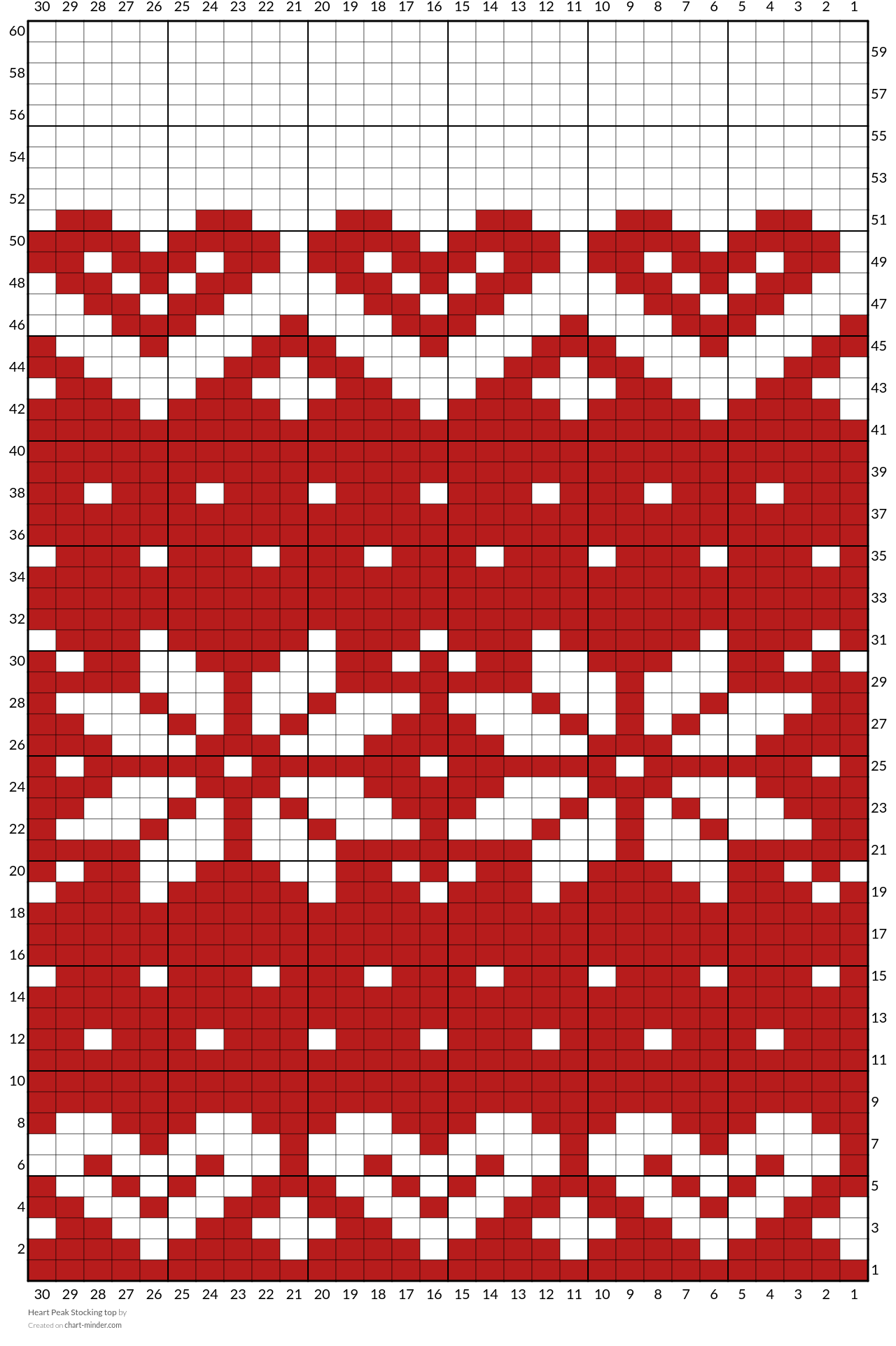 Heart Peak Stocking top