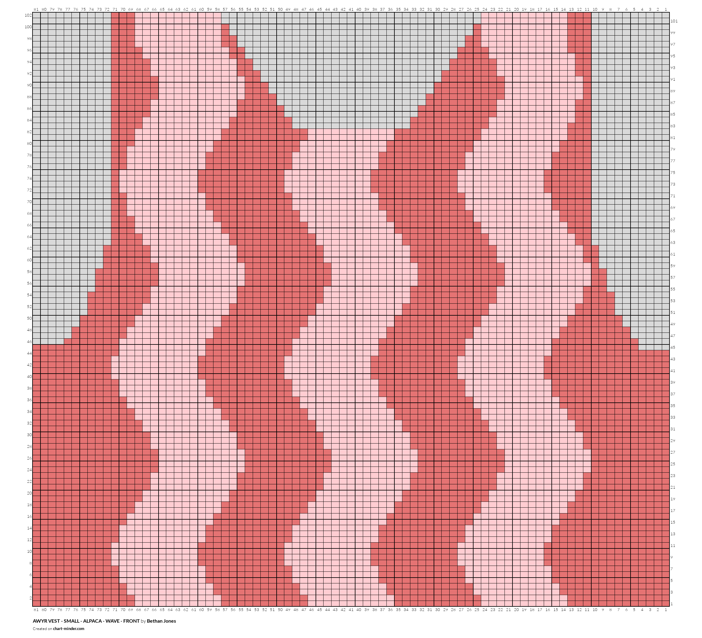 AWYR VEST - SMALL - ALPACA - WAVE - FRONT