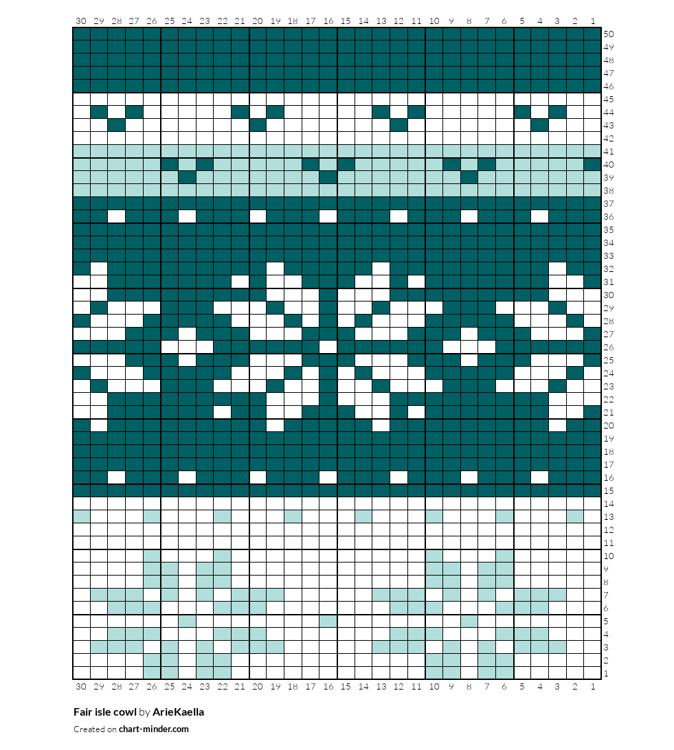 Fair isle cowl