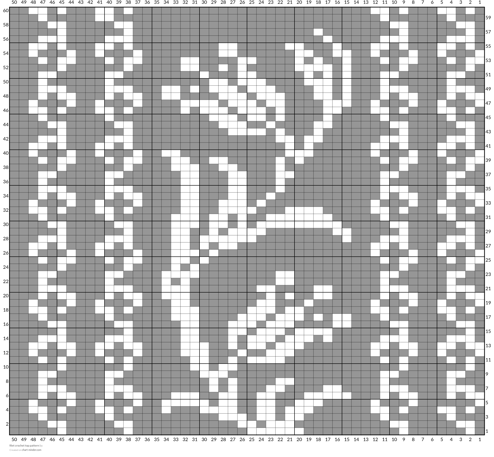 filet crochet top pattern
