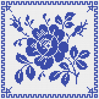Blue rose square