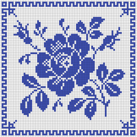 Blue rose square
