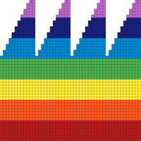 Rainbow hat for child 7-8YO