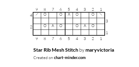 Star Rib Mesh Stitch