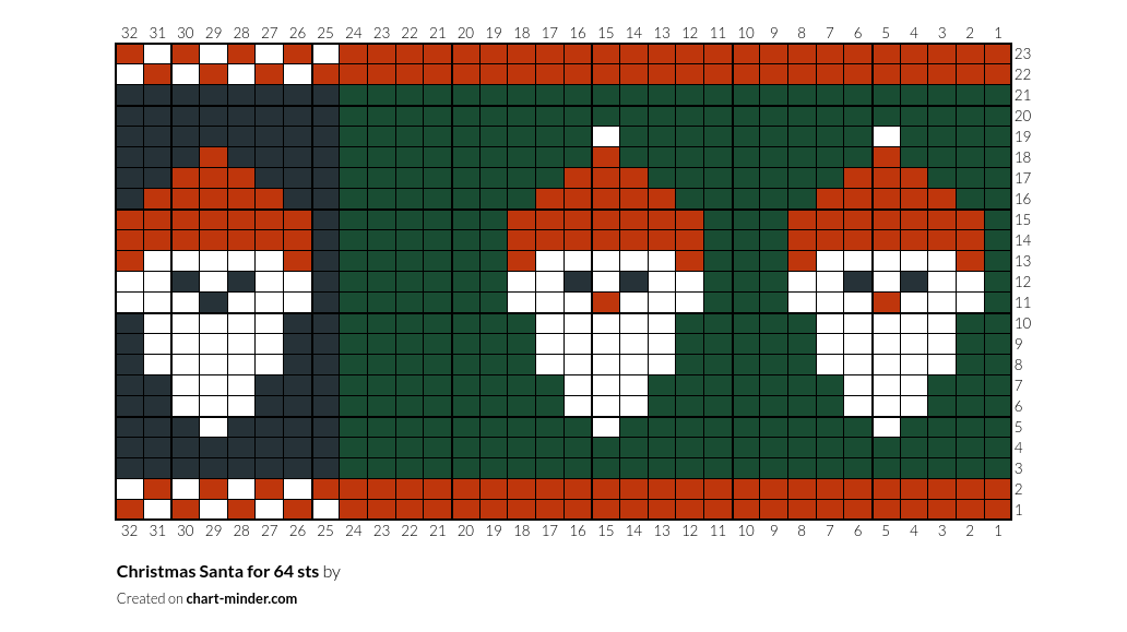 Christmas Santa for 64 sts