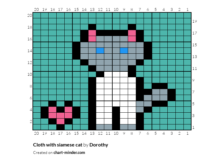 Cloth  with siamese cat