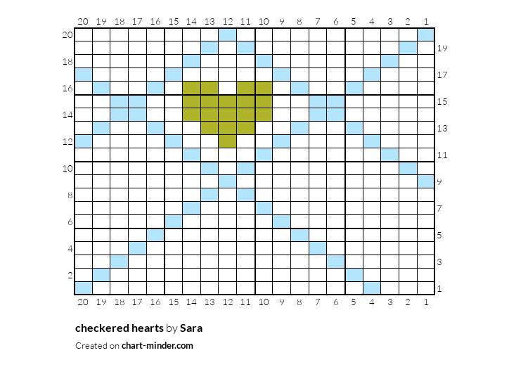 checkered hearts