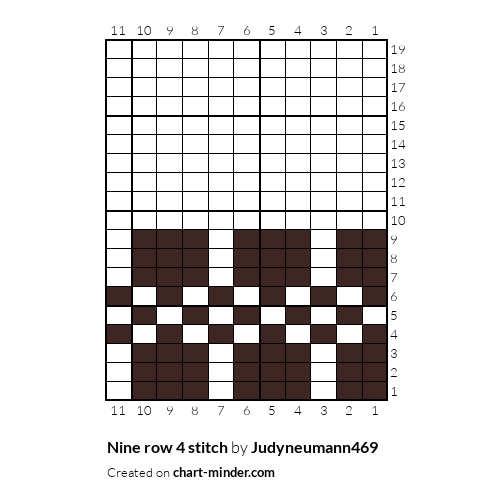 Nine row 4 stitch